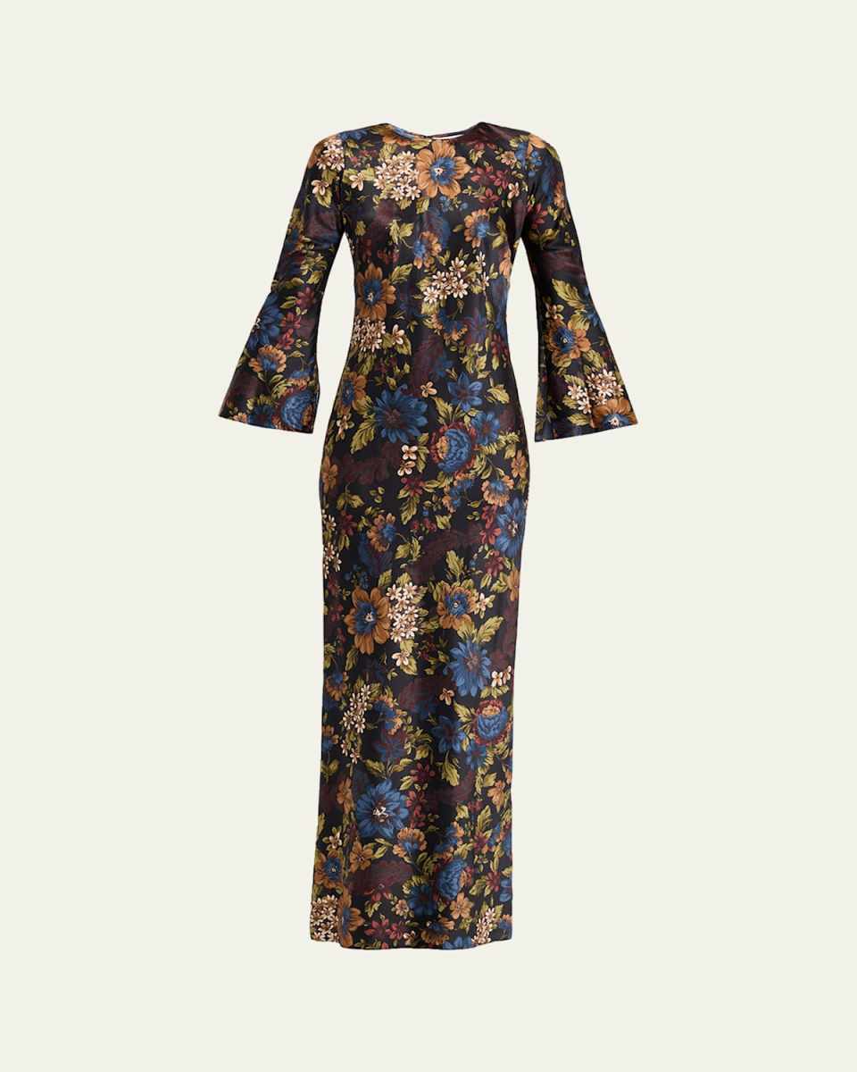 Gemma Floral Long-Sleeve Maxi Dress